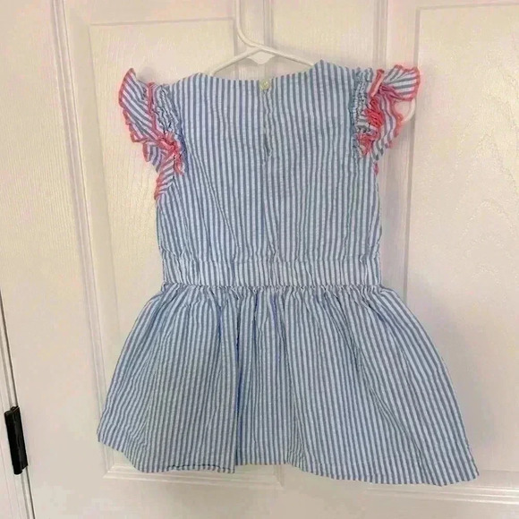 J. Crew Crewcuts Girls Blue & White Seersucker Dress size 2 - Picture 3 of 3